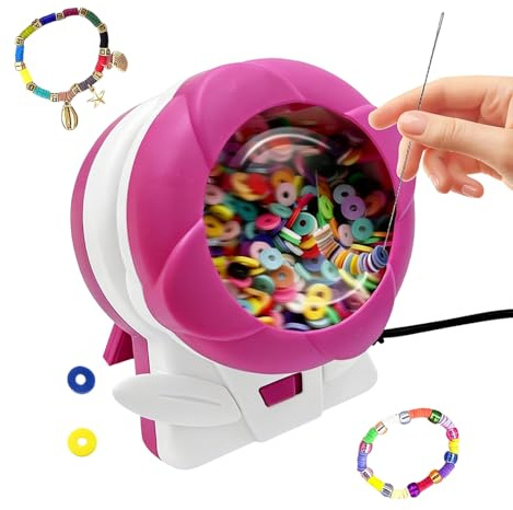 Volteador automático de cuentas - Máquina para hacer joyas | Pulsera Collar DIY | Para principiantes Niños DIY creativo | Herramienta Manual USB, accesorios de creación artesanal, cuentas, regalo de c