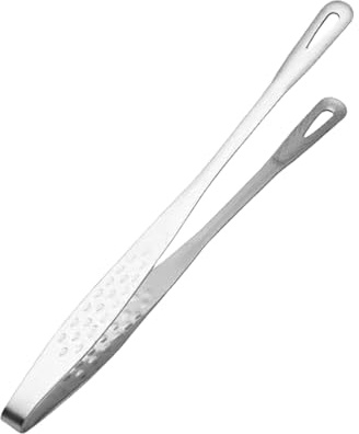 24 cm / 28 cm Pinzas para barbacoa de acero inoxidable 304 Pinzas para asar Agarre cómodo para fácil manipulación de alimentos en fiestas y cocinas Alimentos de acero inoxidable
