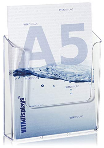 VITAdisplays® Wandprospekthalter/DIN A5, Transparent (NE-160WA)
