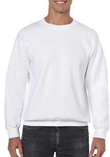 Gildan Herren Sweatshirt, Weiß, L