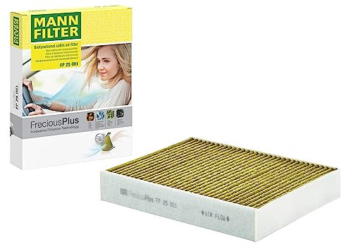MANN-FILTER FP 25 001 Cabin Air Filter - FreciousPlus Biofunctional Pollen Filter - for Cars + Transporters