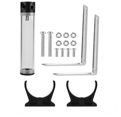 Wasse rkühlbehälter, 190 mm / 240 mm / 300 mm / 400 mm * 50 mm Durchmesser POM-Zylinder-CPU-Wasserkühler-Reservoirsystem Kühlkörper-Kit für PC-Computer(240 mm)