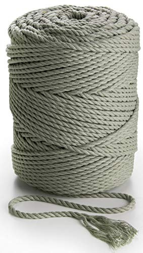 MB Cordas Macrame Kordel 4mm x 150 m Baumwollschnur - 3 PLY gefärbtes Baumwollseil für Makramee Traumfänger, Wandbehang Feder, Pflanzenaufhänger und Geschenkverpackungen