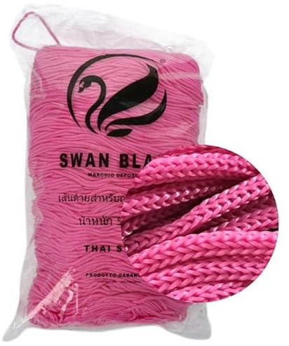 cordini swan black, 500g e assortimento accessori per borse (rosa forte)