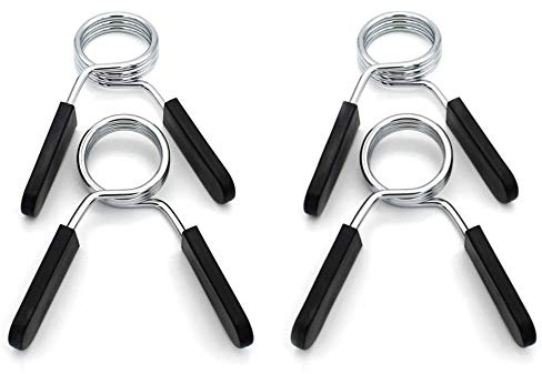 Voarge Hantelstange Federverschluss 4 Stück Gewicht Hebel-Klemmen für Hanteln, Hantel-Klammern für Hanteln, Gewichtheben, Hantelbefestigung, Feststeller, 30mm, Federclip, Hantel