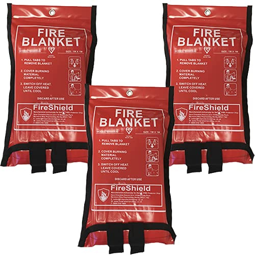 3x 1.0m x 1.0m Soft Case Blanket - FireShield