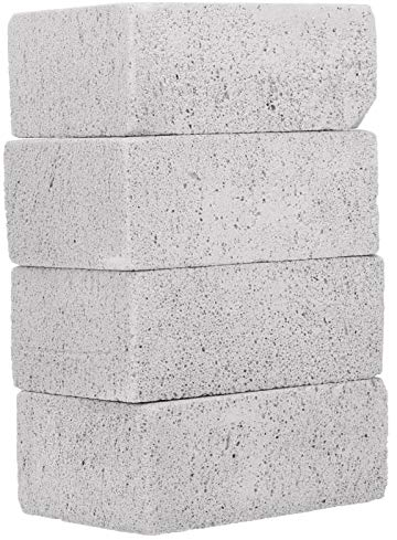 Cyrank Bimsstein Reinigungs, Grill Reinigungsstein, Grill Griddle Cleaning Brick Block, Grillstein-Reinigungsblock, 4 Stück, BBQ Reinigungs Werkzeug, Grill-Reinigungssteine, Stein, Küchenzubehör
