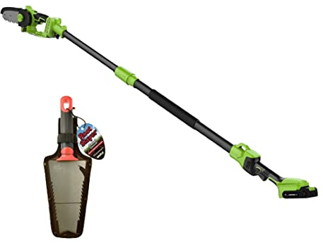 PACK tronçonneuse 2en1 - Avec RootSlayer à main - VENTEO - Manche télescopique - Tronçonneuse électrique - Outils multifonctions jardin - Léger/Facile d'utilisation