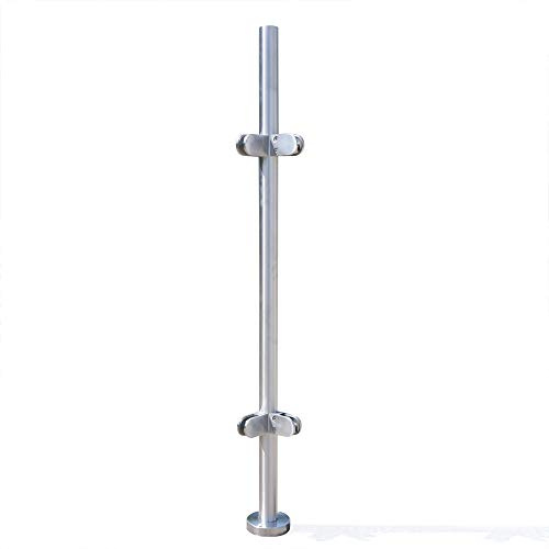 316 Stainless Steel Glass Balustrade Posts Balustrade Posts Balustrades and Handrails Garden Stairs Post, Glass Landing Staircase Various Options (Corner Post)