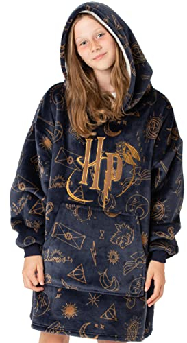 Harry Potter Vuddie übergroße Decke Hoodie Kids Navy oder weißes Fleece Einheitsgröße