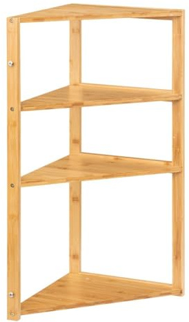 5Five Etagère d'angle Bambou 3 Niveaux Lab'n Modul Bambou