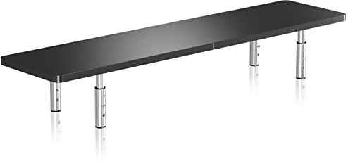 suptek Wooden Monitor Stand Riser for Computer, Laptop, Printer, Notebook and Flat Screens, 800x200mm Vented Platform, Max 30kg, 3 Adjustable Heights with Extra Large Underneath Storage Space MST016