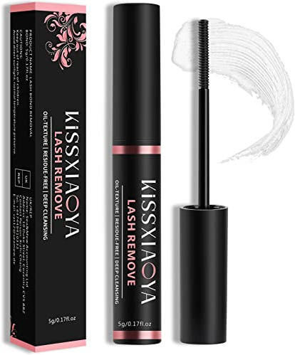 KISSXIAOYA Wimpernklebe-Entferner, Für Wimpernverlängerungen, Geeignet für empfindliche Augen, Tiefenreinigung, Brennfreie Formel (5g, Lash Bond Remover)