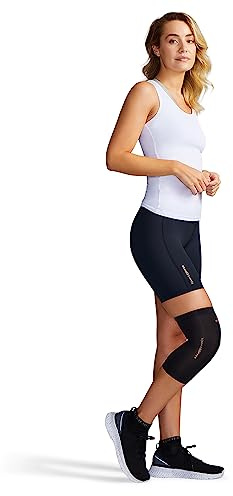 Tommie Copper Infrared Compression Knee Sleeve, Self Warming Knee Compression, Muscle Support & Stability, Slate Grey, Medium