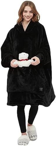 SONGYUDIYI Heated Wearable Blanket Hoodie USB Oversized Large Flannel Sherpa Blanket Hoodie Sweatshirt Soft Cozy Warm Safety Low Voltage,NO.1,Collector88