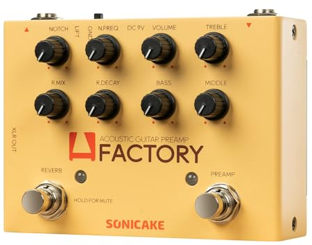 SONICAKE Reverb Acoustic Guitar Pedal digital Analog Preamp Akustikgitarre Pedal A Factory