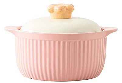 SUNMME Olla para Sopa, cazuela de cerámica de 2,5 L, Olla para Sopa de macarrón, Utensilios de Cocina, ollas Grandes, Cacerola, Utensilios de Cocina, sartén para estofado de Pollo