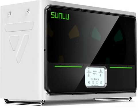 SUNLU Officiell S4 Filaments torktumlare, 2024 nya 4-spolar filamenttorktorkare för 3D-skrivare, automatisk fuktighetskontroll, snabb uppvärmning/temperaturbalans