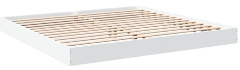 vidaXL Cadre de lit sans Matelas Blanc 180x200 cm Bois d ingénierie