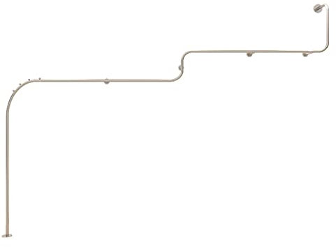 An der Wand montierter, robuster Kleiderständer, abnehmbarer industrieller Rohr-Trockenständer, Kleiderständer, stark belastbar/große Kapazität/geeignet für Boutiquen (Größe: 300 cm, Farbe: