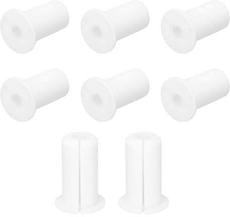 QUARKZMAN 8pz Passacavi Parete per Cavi 3/4 Pollice Boccola Parete per Cavo Silicone Passacavi Kit Instradamento Cavi Accessori Passacavo Parete per Ethernet Foro da 7mm, Bianco