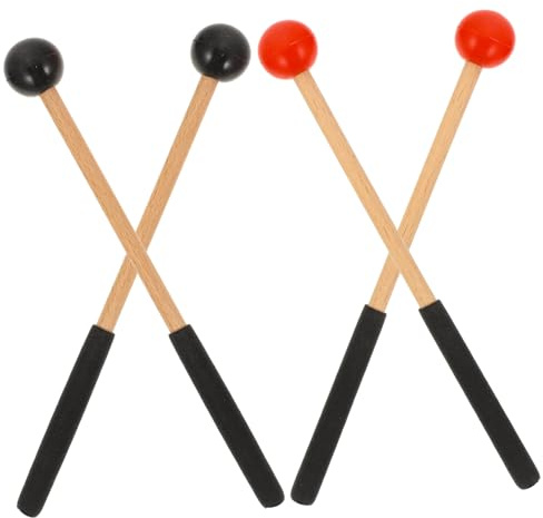 BESTonZON 2pares Baquetas Para Percusión Ligeras y Duraderas Para Xilófono y Marimba Mango Pulido Útiles Para Práctica Musical y Actuaciones Escenario