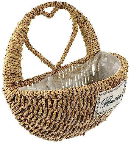 PHENOFICE Panier À Fleurs Suspendu Dextérieur Paniers Décoratifs en Fer Tissé pour Plantes Panier À Plantes Mural avec Chaîne