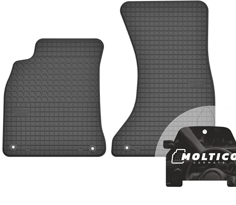 moto-MOLTICO Vorne Gummimatten Auto, 2-teiliges Set, Allwetter Gummi Fußmatten mit Rand, Antirutsch & Wasserfest Autoteppiche - passend für Audi A4 B8 / A5 (2007-2015)