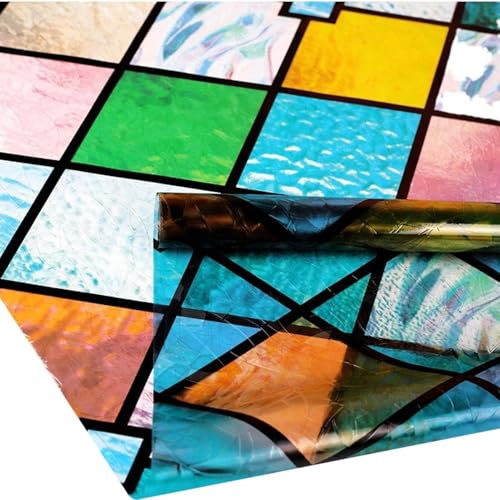 Lichtblocker-Fensteraufkleber, Thermofolie für Glasfenster - Abnehmbare statische Sichtschutzabdeckung aus Glas - UV-blockierende Fensterfolie, Sichtschutz, Fensterabdeckung für Wohnzimmer, Küche, Sch