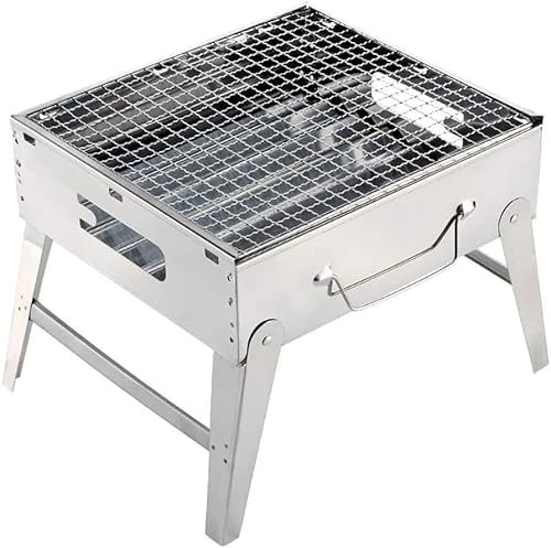 Barbecue au Charbon de Bois Barbecue Portable Barbecue Pliable en Acier Inoxydable Barbecue de Camping Barbecue de Table pour la Cuisine de Camping Portable Petit Gril