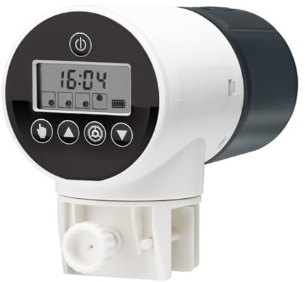 Automatic Aquarium Feeder Intellint Timing Feeder Fish Tank Gold Fish Feeder Lar Capacity Smart LCD Display Dispenser,DIY Tools(750i)