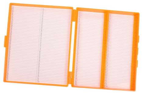 SOLUSTRE Aufbewahrungsbox Für Mikroskop-glasobjektträger Plätze Langlebige Kunststoff-aufbewahrungskassette Mit Transparenter Deckel Stapelbar Für Labor Schule Und Biologie