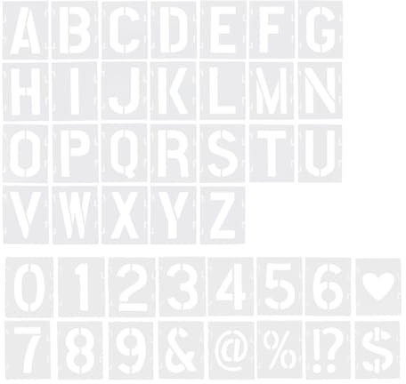 LALAFINA 42stücke Teilige Schablonen Zahlen Und Buchstaben Wiederverwendbare Malschablonen Für Bastelarbeiten Wandmalerei Und Sprühmalerei