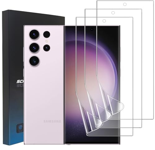 3 Stück HD Klar TPU Schutzfolie für Samsung Galaxy S23 Ultra 5G (6,8 Zoll) | [Nicht-Glas] Selbstheilende Weich TPU Folie Displayschutzfolie, Anti-Öl, Anti-Kratzer, Keine Blasen, Berührungsempfindlich