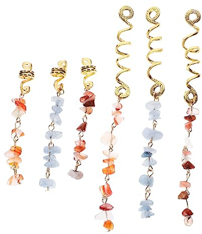 CANIGHT 6 Pezzi Accessori Per Dreadlock Accessori Per Ciondoli Per Intrecciati Polsini Per Intrecciati Accessori Per Accessori Per Intrecciati Accessori Per Dread Anello Per Gioielli Per