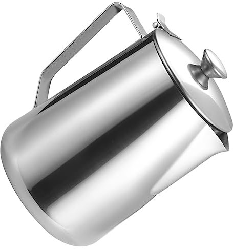 TOPPERFUN Jarra Espumadora de Leche Inoxidable con Boquilla y Ergonómico Espresso Latte y Cappuccino Cocinas de Inducción y Uso Diario