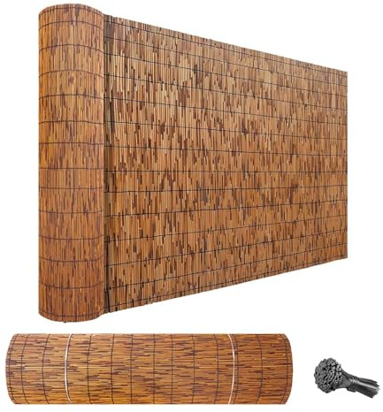 Generisch Sonnenschutz Sichtschutzzaun, Windschutz Sichtschutzzaun, Bambus Schilfrohrmatte, 50cm Bis 160cm Hoch Bambuszaun Für Pool/Dach/Mauerabdeckung/Gartenzaun(80 * 800cm)