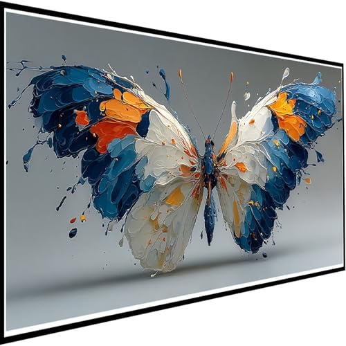 Diamond Painting Animal Diamond Painting Adultos, Pintura de Diamante Mariposa Dibujos con Diamantes Niños, DIY 5D Cuadrar Cristal Bordado Punto de Cruz Kit, Decoracion Hogar Regalo 90x210cm w-5942