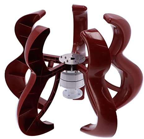 Fafeicy Generador de Viento Tipo Calabaza de 5 Aspas, Generador de Ejes Verticales de Aleación de Aluminio, Alta Eficiencia de 800 W 24 V para Uso Doméstico y Fuera de la Red