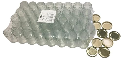 APICOLTURA.COM Pot en verre ml. 106, type haut, pour 125 g de miel (paquet de 28 pièces) complet avec bouchon