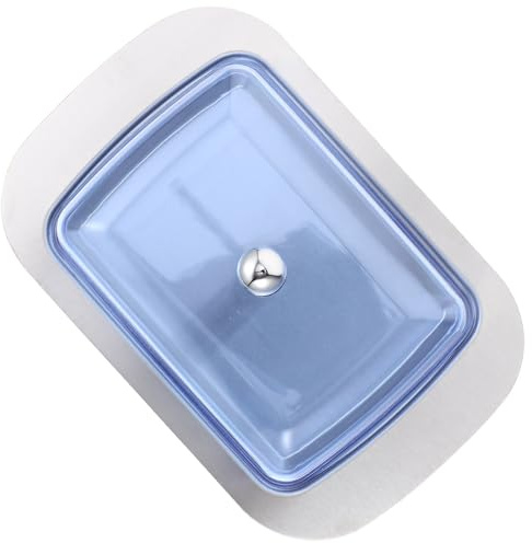 SUPVOX Mantequera con Tapa de Acero Inoxidable y Ps, Recipiente para Mantequilla Firme Que Previene Mezcla de Sabores, Adecuado para Cocina y Mostrador del Hogar