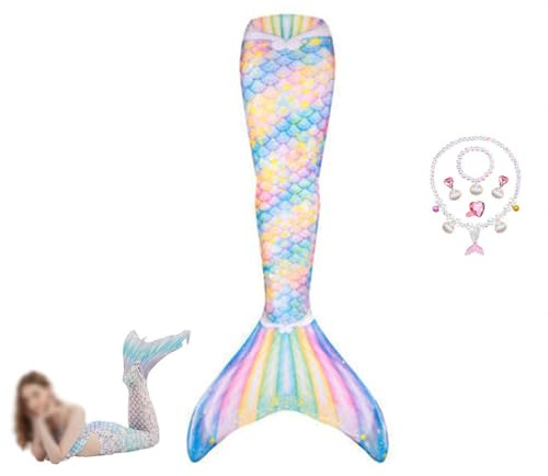 Niedliches Set Niedliche Outfits FüR MäDchen - Stilvolles Und Trendiges Design Ideal FüR Pool Und Meer,meerjungfrauenflosse-120