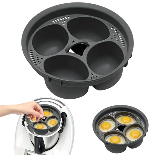 Cuociuova e Stampo per Uova in Camicia Accessori per Thermomix Compatibile con TM5 TM6 TM31 Inserto Cuociuova per Preparare Fino a 4 Uova in Camicia