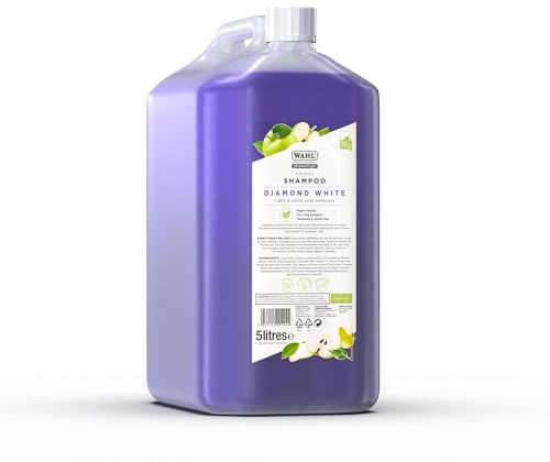 Wahl Diamond White Coat Enhancing Dog& Pet Shampoo, 5L Concentrated Formula
