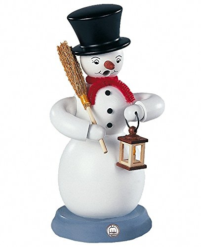 Mueller Räuchermann Schneemann, 23 cm hoch, original Erzgebirge Seiffen