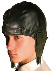 Party-Discount KBO95933 Hut Fliegerkappe, schwarz Einheitsgröße