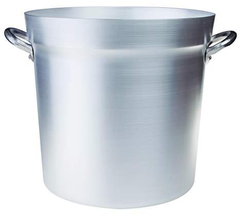 Pentole Agnelli FAMA85BS50 Olla de Tomate de Aluminio con 2 Asas, Tipo Norte, Plata, diámetro 50 cm, 98 l