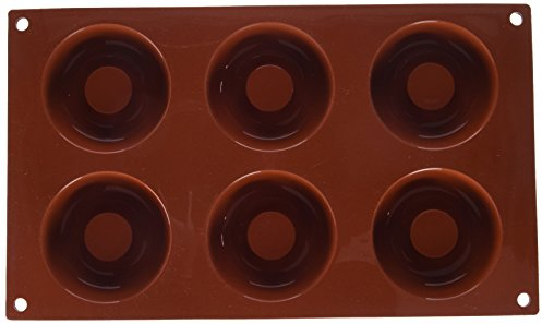 silikomart | SF012 Molde de silicona para Monoporciones SAVARIN, antiadherente, 6 cavidades, Pack de 1 Molde para tartas, Ø 72 h 23 mm, Made in Italy