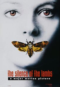 SILENCE OF THE LAMBS - Foster/Hopkins.Classic Horror Movie Poster - Poster Size : A4