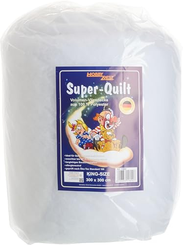 Volumenvlies Super Quilt, King Size 3 x 3m, zum Füllen Patchwork Quilten Nähen